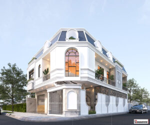 Mẫu thiết kế nhà tại Đà Nẵng sử dụng màu trung tính xám, trắng mang lại cảm giác sang trọng