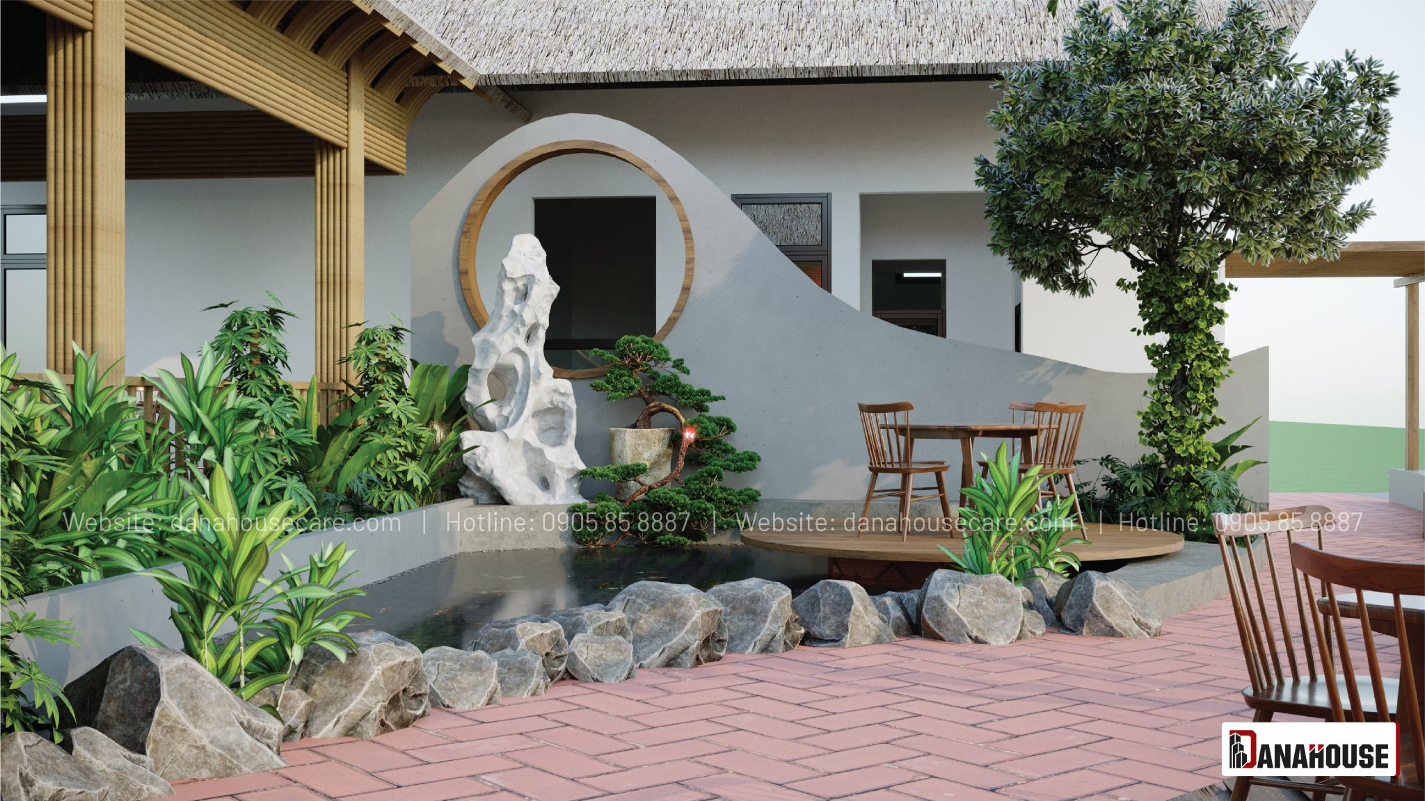 Ý tưởng thiết kế nhà vườn Đà Nẵng theo phong cách Nhật Bản mang đến không gian thanh bình, an nhiên